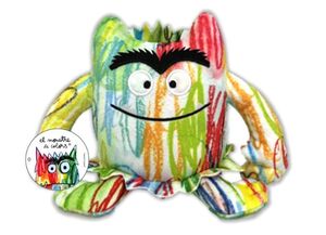 PELUCHE MONSTRUO DE COLORES MULTICOLOR (15 CM)