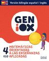 MATEMÁTICAS ORIENTADAS A ENSEÑANZAS APLICADAS 4º ESO. GENIOX PROGRAMA BILINGÜE A