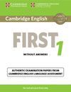 CAMBRIDGE ENGLISH: FIRST (FCE) 1 (2015 EXAM) STUDENT'S BOOK WITHOUT ANSWERS