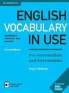 ENGLISH VOCABULARY IN USE PRE-INTERMEDIATE AND INTERMEDIATE BOOK WITH ANSWERS AN