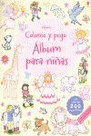 ALBUM PARA NIÑAS. COLOREO Y PEGO