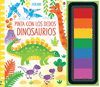 PINTA CON LOS DEDOS DINOSAURIOS