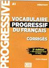 VOCABULAIRE PROGRESSIF DU FRANÇAIS DÉBUTANT A1 - CORRIGÉS