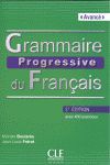 GRAMMAIRE PROGRESSIVE DU FRANÇAIS - AVANCE + CD - 2 EDITION