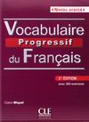 VOCABULAIRE PROGRESSIF DU FRANCAIS AVANCE LIVRE + CD AUDIO