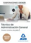 TECNICO DE ADMINISTRACION GENERAL CORPORACIONES LOCALES 3 TEMARIO