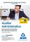 AUXILIAR ADMINISTRATIVO DE LA ADMINISTRACIÓN GENERAL DEL ESTADO (TURNO LIBRE). S