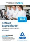 TÉCNICO ESPECIALIZADO DE LOS ORGANISMOS PÚBLICOS DE INVESTIGACIÓN OPIS. 1 TEMARIO DE MATERIAS COMUNES