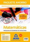 PAQUETE AHORRO MATEMÁTICAS PROBLEMAS DE EXÁMENES. CUERPO DE PROFESORES DE ENSEÑA