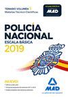 POLICIA NACIONAL ESCALA BASICA. TEMARIO VOLUMEN 3 MATERIAS TECNICO-CIENTIFICAS