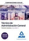 TECNICO DE ADMINISTRACION GENERAL DE CORPORACIONES LOCALES. TEMARIO GENERAL VOL