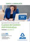 CUERPO DE GESTION ADMINISTRATIVA [ESPECIALIDAD GESTION FINANCIERA (A2 1200)] JUNTA ANDALUCIA 2 TEMARIO