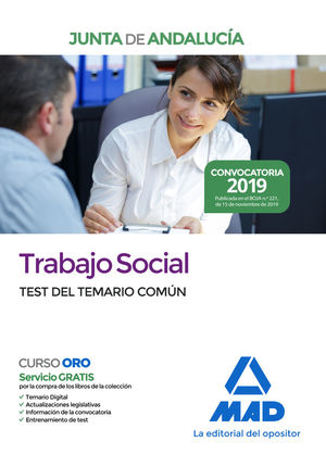 TRABAJO SOCIAL JUNTA ANDALUCIA. TEST DEL TEMARIO COMUN