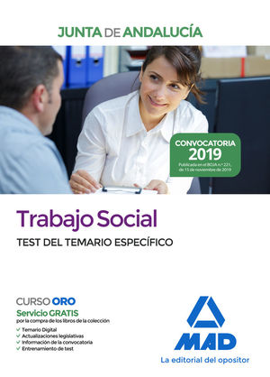 TRABAJO SOCIAL JUNTA DE ANDALUCÍA. TEST DEL TEMARIO ESPECÍFICO