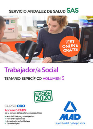 TRABAJADOR/A SOCIAL DEL SERVICIO ANDALUZ DE SALUD. TEMARIO ESPECÍFICO VOLUMEN 3