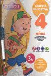 CAILLOU 4 AÑOS CARPETA EDUCATIVA