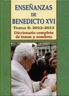 ENSEÑANZAS DE BENEDICTO XVI. TOMO 8 2012.2013