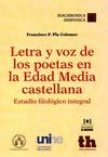 LETRA Y VOZ DE LOS POETAS EN LA EDAD MEDIA CASTELLANA (ESTU