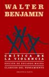 CRÍTICA DE LA VIOLENCIA