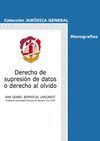 DERECHO DE SUPRESIÓN DE DATOS O DERECHO AL OLVIDO