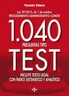 1040 PREGUNTAS TIPO TEST LEY 39/2015, DE 1 DE OCTUBRE PROCEDIMIENTO ADMINISTRATIVO COMÚN