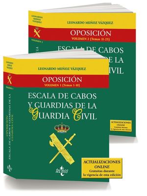 PACK OPOSICIÓN ESCALA DE CABOS Y GUARDIAS DE LA GUARDIA CIVIL