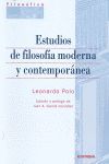 ESTUDIOS DE FILOSOFIA MODERNA Y CONTEMPORANEA