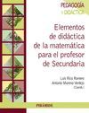 ELEMENTOS DE DIDÁCTICA DE LA MATEMÁTICA PARA EL PROFESOR DE SECUNDARIA