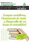 LENGUA CASTELLANA, COMENTARIO DE TEXTO Y DESARROLLO DE UN TEMA DE ACTUALIDAD