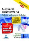 AUXILIARES DE ENFERMERÍA DE LA AGENCIA VALENCIANA DE SALUD. 1 TEMARIO ESPECÍFICO