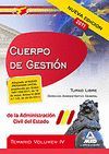 CUERPO DE GESTIÓN DE LA ADMINISTRACIÓN DEL ESTADO. TEMARIO VOL.IV: DERECHO ADMIN