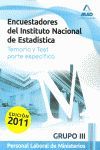 ENCUESTADORES DEL INSTITUTO NACIONAL DE ESTADISTICA TEMARIO Y TEST ESPECIFICA