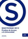 LATÍN. SELECTIVIDAD 2015