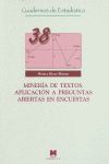 MINERÍA DE TEXTOS. APLICACIÓN A PREGUNTAS ABIERTAS