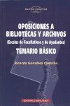 OPOSICIONES A BIBLIOTECAS Y ARCHIVOS