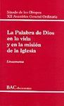 LA PALABRA DE DIOS EN LA VIDA Y EN LA MISIÓN DE LA IGLESIA