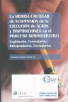 LA MEDIDA CAUTELAR DE SUSPENSIÓN DE LA EJECUCIÓN DE ACTOS Y DISPOSICIONES EN EL