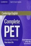 COMPLETE PET FOR SPANISH SPEAKERS CLASS AUDIO CDS (4)