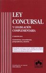 LEY CONCURSAL Y LEGISLACIÓN COMPLEMENTARIA 4ª EDICIÓN.