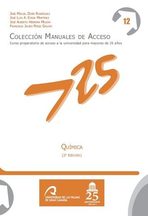 QUÍMICA. MANUALES DE ACCESO A MAYORES DE 25 AÑOS