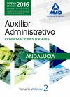 AUXILIARES ADMINISTRATIVOS CORPORACIONES LOCALES ANDALUCIA 2 TEMARIO