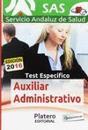 AUXILIAR ADMINISTRATIVO DEL SERVICIO ANDALUZ DE  SALUD (SAS). TEST ESPECÍFICO