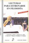 LECTURAS PARA ESTRENARSE EN FILOSOFÍA