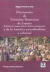 DICCIONARIO DE TÉRMINOS HISTÓRICOS DE ESPAÑA