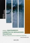 UF0417 MANTENIMIENTO CORRECTIVO DE INSTALACIONES FRIGORÍFICAS