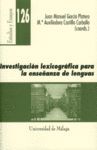 INVESTIGACIÓN LEXICOGRÁFICA PARA LA ENSEÑANZA DE LENGUAS