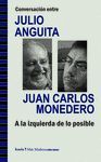 CONVERSACIÓN ENTRE JULIO ANGUITA Y JUAN CARLOS MONEDERO. A LA IZQUIERDA DE LO PO