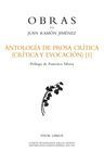 ANTOLOGIA DE PROSA CRITICA (CRITICA Y EVOCACION) I