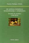 DE LENGUA ESPAÑOLA, HUMANIDADES Y ENSEÑANZA