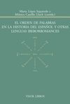 ORDEN DE PALABRAS EN LA HISTORIA DEL ESPAÑOL, LA